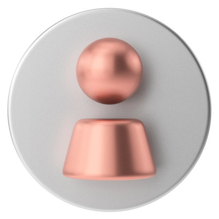 User icon. Account icon. 3D illustration.の写真素材