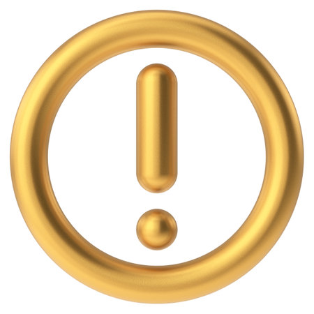 Warning icon. Exclamation mark. 3D illustration.の写真素材