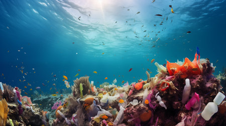 Marine Pollution, Garbage in the Sea.の素材