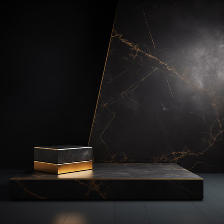 Luxury Product Showcase with Marble Material.の素材