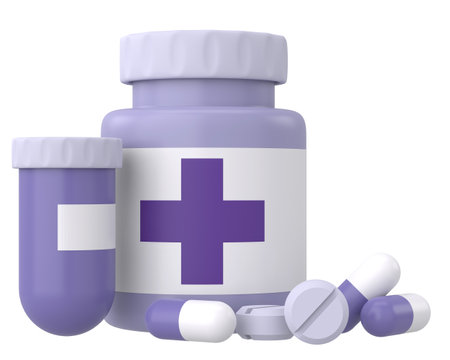 Medicine. 3D drug. 3D illustration.の写真素材