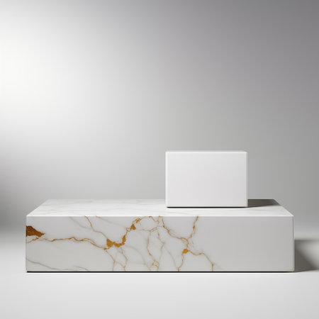 Luxury Product Showcase with Marble Material.の素材