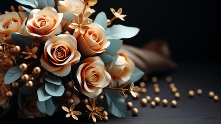Beautiful Bouquet Background, Bunch of Flowers.の素材