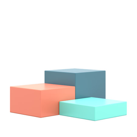 Display stand. Product podium. 3D illustration.の写真素材