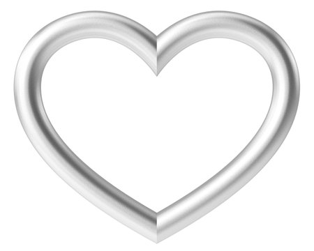 3D heart. Valentine card decoration. 3D illustration.の写真素材