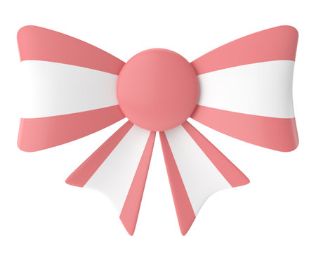 Ribbon. 3D bow. 3D illustration.の写真素材
