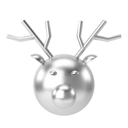 Christmas reindeer. 3D Christmas element. 3D illustration.の写真素材