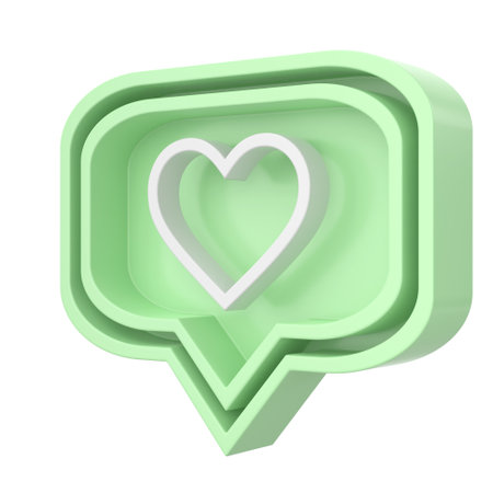 Like icon. Love icon. 3D illustration.の写真素材