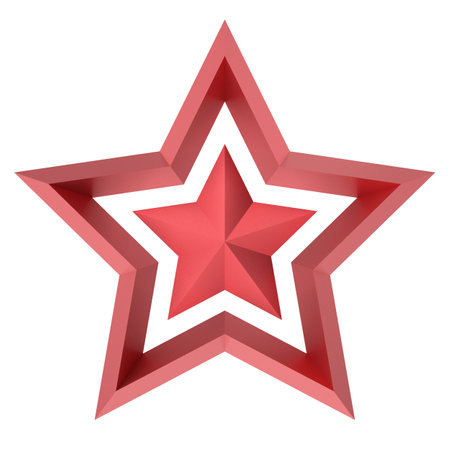 3D star. 3D illustration.の写真素材