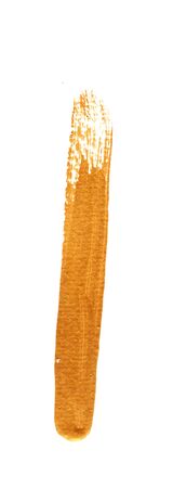 Watercolor gold background. Golden paint smear stroke stain. Brush stroked. The golden splashing in the paper. Hand drawn glittering texture. For a wedding, birthday, greetings cards. Hand made.の写真素材