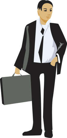 Businessman isolated on white のイラスト素材