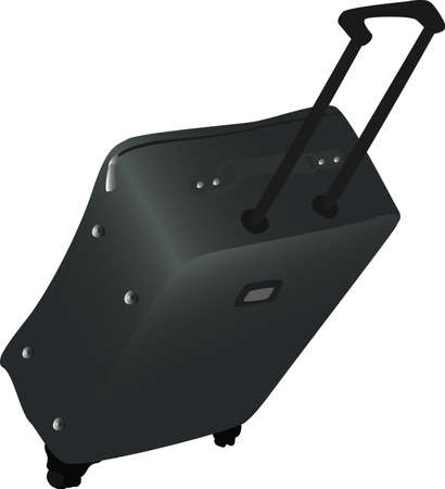 Spacious comfortable bag on wheels for travel, transportation of a large number of things のイラスト素材