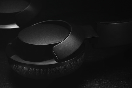 Black headphones product shotの写真素材