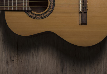 a close up of a guitarの写真素材