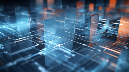 abstract technology digital background. High-tech concept.の素材