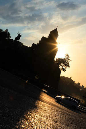 Georgia. Old Tbilisi. Creative image. Light and shadow.