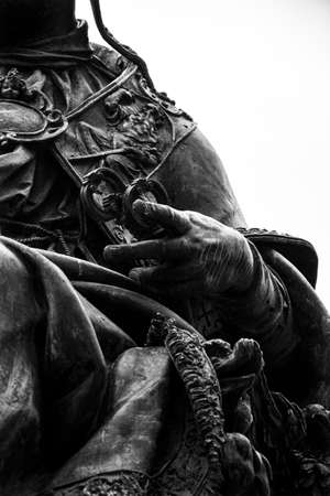 Sculpture bronze black and whiteの写真素材