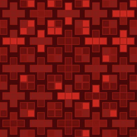 Abstract geometric pattern of squares. Seamless mosaic and tile. Vector illustrationのイラスト素材