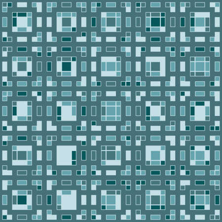 Abstract geometric pattern of squares. Seamless mosaic and tile. Vector illustration