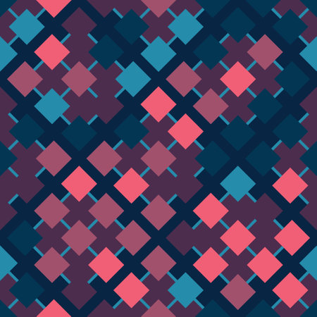 Abstract seamless geometric pattern of rhombuses and diagonals. Vector illustrationのイラスト素材