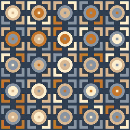 Abstract geometric pattern of squares. Seamless mosaic and tile. Vector illustrationのイラスト素材