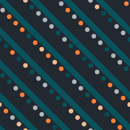 Abstract seamless geometric pattern of diagonal lines and dots. Vector illustrationのイラスト素材