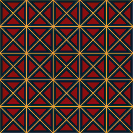 Abstract geometric pattern of squares and triangles. Seamless mosaic and tile. Vector illustrationのイラスト素材