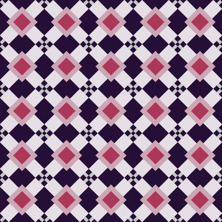 Abstract seamless geometric pattern of rhombuses and diagonals. Vector illustrationのイラスト素材