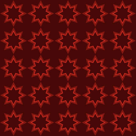 Abstract geometric pattern of stars and crosses. Seamless mosaic and tile. Vector illustrationのイラスト素材