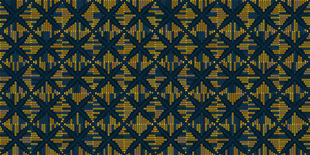 Abstract geometric block and squares pattern. Seamless mosaic and tile. Vector illustration