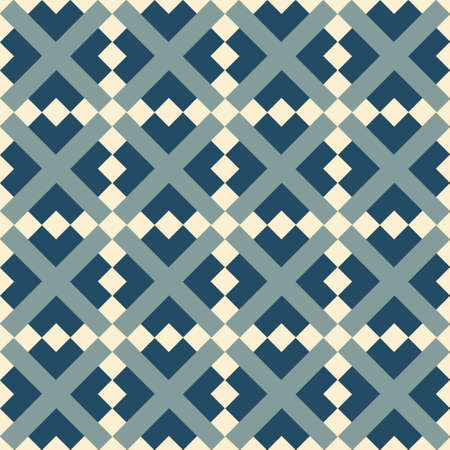 Abstract geometric block and squares pattern. Seamless mosaic and tile. Vector illustrationのイラスト素材