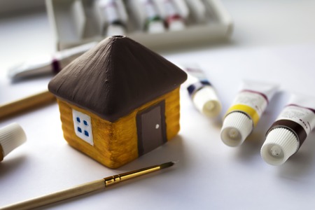 Paint ceramic decorative home acrylic paintsの写真素材