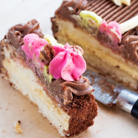 Cut a piece of cake.