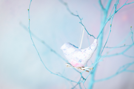 Nice studio with a gentle pastel spring decorの写真素材