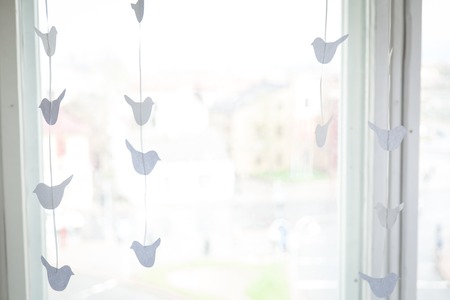 Nice studio with a gentle pastel spring decorの写真素材