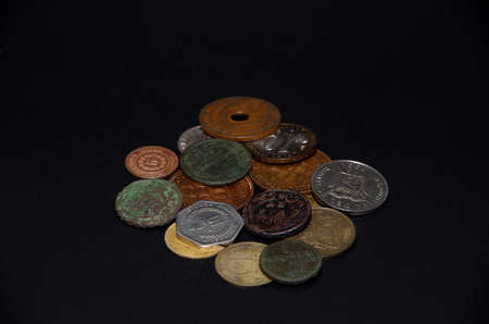 Coins of different countriesの写真素材