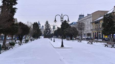 Winter in Tbilisi, Georgiaの写真素材
