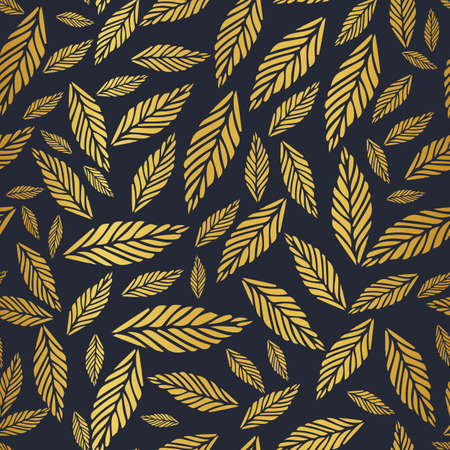 Vector floral and leaves seamless pattern background. Perfect for fabric, packaging, scrapbooking, gift wrap, wallpaper and other design projects.のイラスト素材