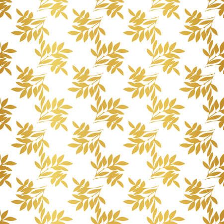 Seamless Abstract Vector Gold Shapes Patternのイラスト素材