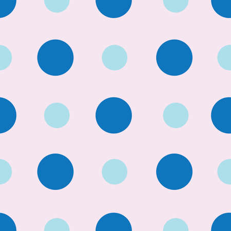 Seamless Blue Vector Spots and Circles Patternのイラスト素材