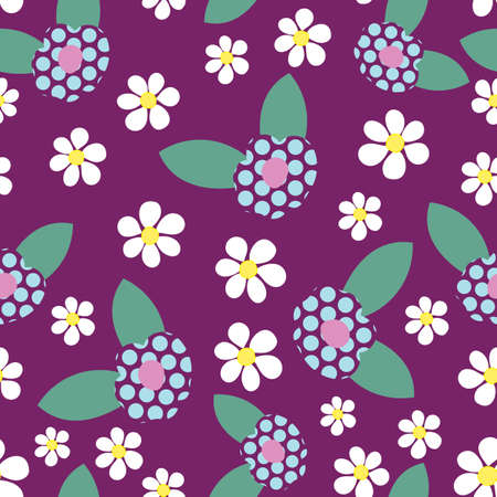 Seamless vintage vector flower pattern designのイラスト素材