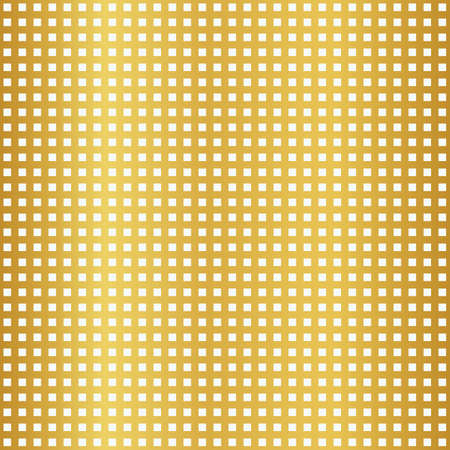 Vector gold and white gingham seamless patternのイラスト素材