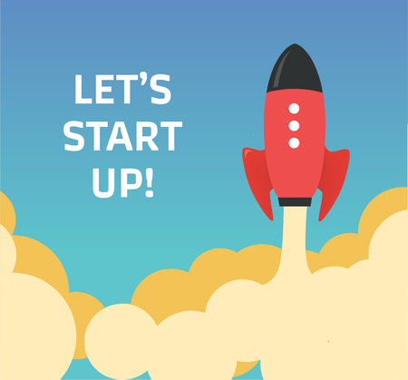 A modern vector illustration concept of new business project start-upのイラスト素材