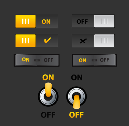On Off switch illustration on plain backgroundのイラスト素材