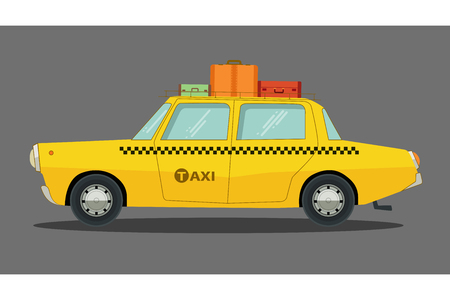 Cartoon car in flat designのイラスト素材