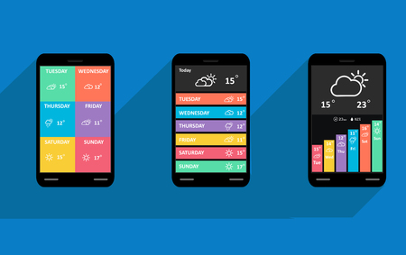 Vector mobile user interface designのイラスト素材