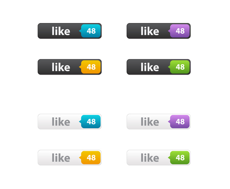 Web like buttons for website or app.