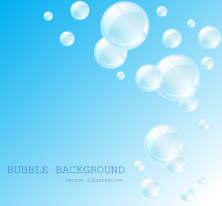 White water bubbles with reflection set on transparent backgroundのイラスト素材