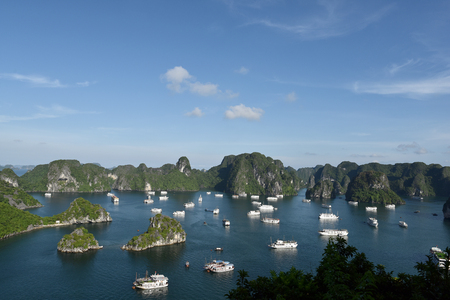 natual view of halong bayの写真素材