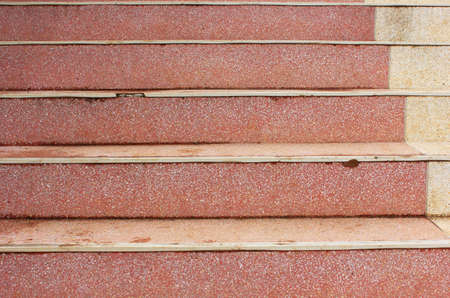 Red stairway of golden mountain in Thailand.の写真素材